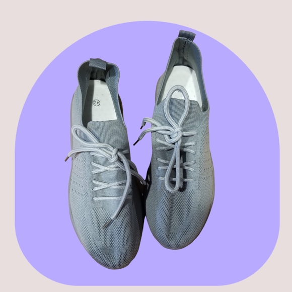 Lace Athletic Sneakers - Gray - Picture 5 of 8